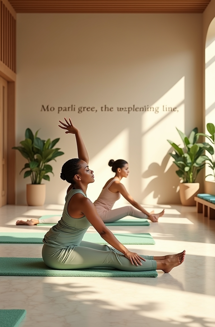 Vrouw in pilates pose